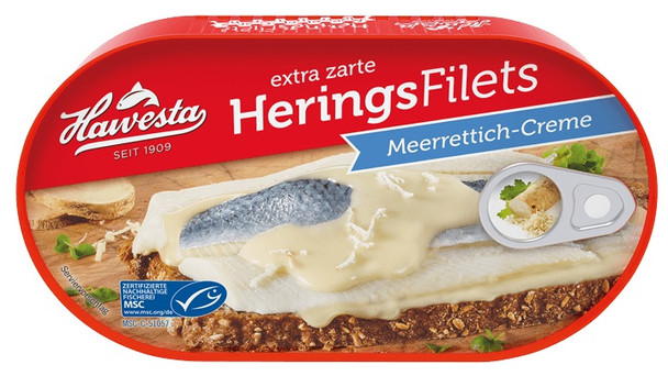 Hawesta Herring Fillets in Meerrettich (Horseradish) Creme - 200g